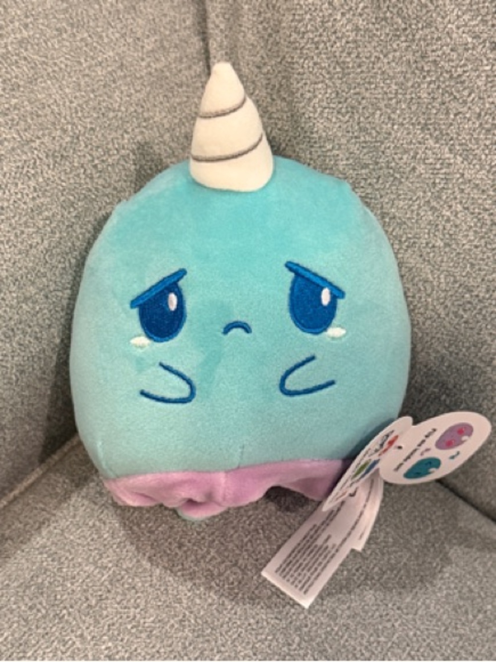Plush Blue Narwhal Reversible Plushie NWT